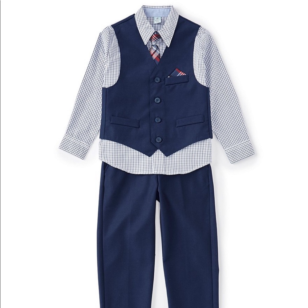 Boy Classic Club 4 piece: shirt, pants, vest, tie